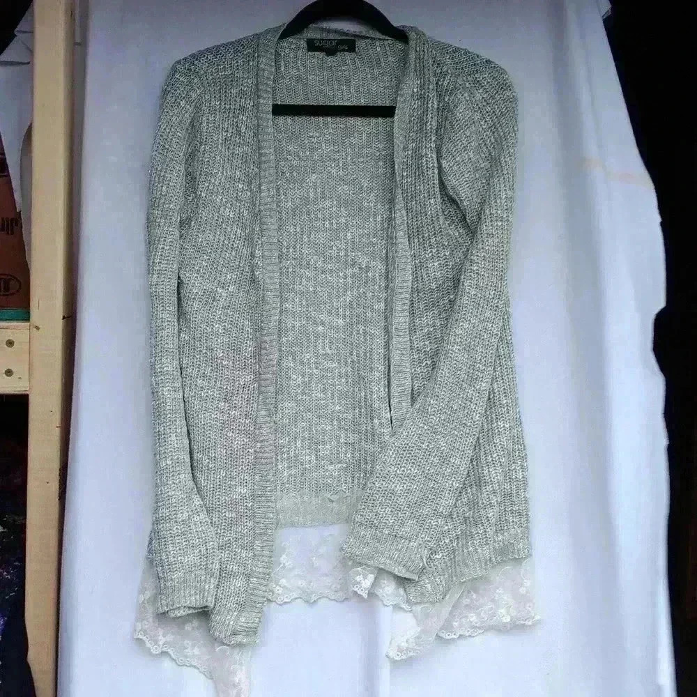 Kohls cardigan xl girls, lace detail lightweight